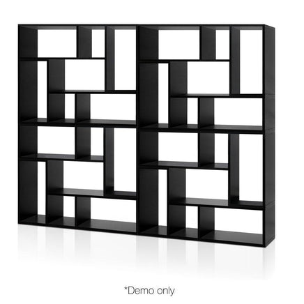 Artiss DIY L Shaped Display Shelf - Black Kings Warehouse