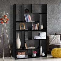 Artiss DIY L Shaped Display Shelf - Black Kings Warehouse
