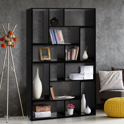 Artiss DIY L Shaped Display Shelf - Black Kings Warehouse