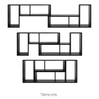 Artiss DIY L Shaped Display Shelf - Black Kings Warehouse