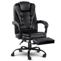 Kings Electric Massage Office Chairs Recliner Computer Gaming Seat Footrest Black