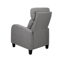 Artiss Fabric Reclining Armchair - Grey Furniture Kings Warehouse