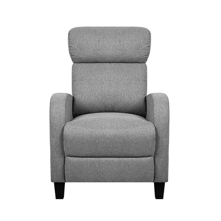 Artiss Fabric Reclining Armchair - Grey Furniture Kings Warehouse