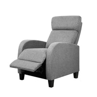 Artiss Fabric Reclining Armchair - Grey Furniture Kings Warehouse