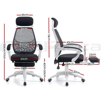 Artiss Gaming Office Chair Computer Desk Chair Home Work Study White Office Kings Warehouse 