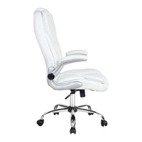 Artiss Kea Executive Office Chair Leather White Office Supplies Kings Warehouse 