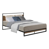 Artiss Metal Bed Frame Queen Size Mattress Base Platform Foundation Black Dane bedroom furniture Kings Warehouse 