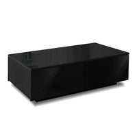 Artiss Modern Coffee Table 4 Storage Drawers High Gloss Living Room Furniture Black Kings Warehouse