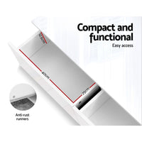 Artiss Modern Coffee Table 4 Storage Drawers High Gloss Living Room Furniture White Kings Warehouse