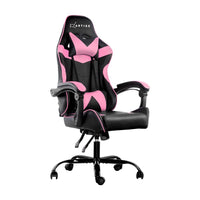 Paris Office Chair Gaming Chair Computer Chairs Recliner PU Leather Seat Armrest Black Pink