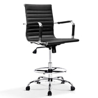 Kings Office Chair Veer Drafting Stool Mesh Chairs Armrest Standing Desk Black