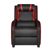 Artiss Recliner Chair Gaming Racing Armchair Lounge Sofa Chairs Leather Black Health & Beauty > Massage Kings Warehouse