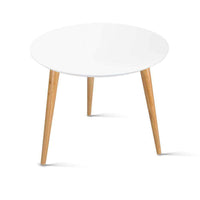 Kings Round Side Table - White