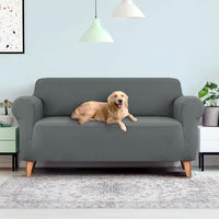 Artiss Sofa Cover Elastic Stretchable Couch Covers Grey 3 Seater Kings Warehouse 