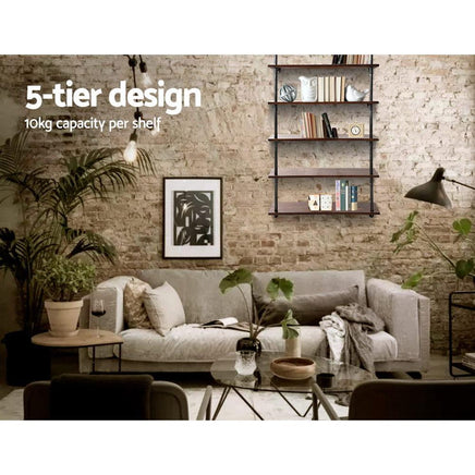 Artiss Wall Display Shelves Industrial DIY Pipe Shelf Rustic Floating Brackets DIY Kings Warehouse