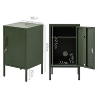 ArtissIn Metal Locker Storage Shelf Filing Cabinet Cupboard Bedside Table Green bedroom furniture Kings Warehouse 