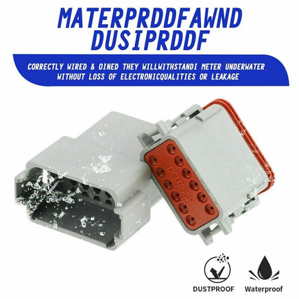 AU 1000 PCS Deutsch DT Connector Kit 14-16AWG Stamped Contacts 1100PCS UPGRADE Kings Warehouse