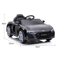 Audi Sport Licensed Kids Electric Ride On Car Remote Control - Black Kings Warehouse