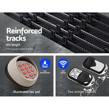 Auto Electric Sliding Gate Opener 1000KG Keypad 6M Rails Kings Warehouse