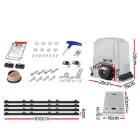 Auto Electric Sliding Gate Opener 1200KG Keypad 4M Rails Kings Warehouse