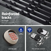 Auto Electric Sliding Gate Opener 1200KG Keypad 6M Rails Kings Warehouse