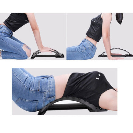 Back Stretcher Lower Lumbar Massage Support Spine Posture Corrector Kings Warehouse