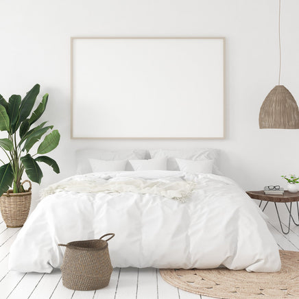 Balmain 1000 Thread Count Hotel Grade Bamboo Cotton Quilt Cover Pillowcases Set - Queen - White Bedding Kings Warehouse