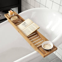 Bamboo Bath Caddy, Tray,Organiser Natural Kings Warehouse