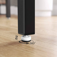 Bar Table with Solid Metal Frame and Wood Look, 120 x 60 x 90 cm dining Kings Warehouse