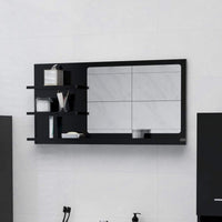 Bathroom Mirror Black 90x10.5x45 cm