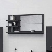 Bathroom Mirror Grey 90x10.5x45 cm