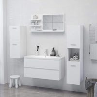 Bathroom Mirror White 90x10.5x45 cm Kings Warehouse 