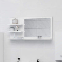 Bathroom Mirror White 90x10.5x45 cm Kings Warehouse 