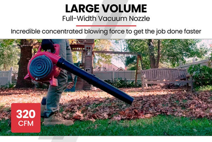 Baumr-AG Petrol Leaf Blower Vacuum 4 Stroke - Vac Garden Commercial Hand Outdoor garden supplies Kings Warehouse
