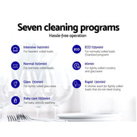 Benchtop Dishwasher 6 Place Setting Counter Bench Top Dish Washer Black Kings Warehouse