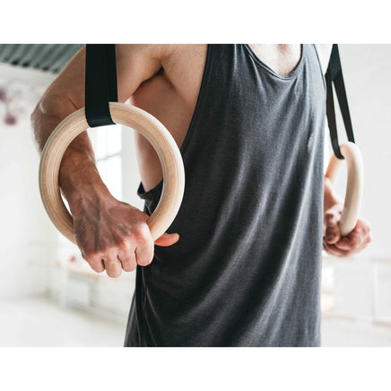 Birch Wood Gymnastic Rings Fitness Accessories Kings Warehouse