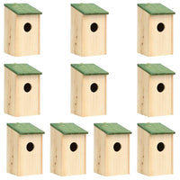 Bird Houses 10 pcs Solid Firwood 12x12x22 cm Bird Kings Warehouse 