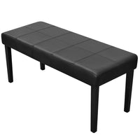 Black High Quality Artificial Leather Bench Kings Warehouse 