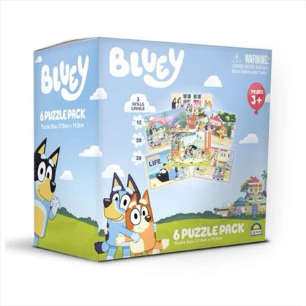 Bluey 6-in-1 Jigsaw Puzzle Pack Kings Warehouse