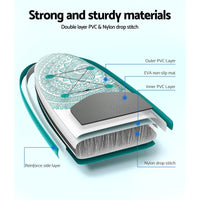 Camp Stand Up Paddle Board Inflatable Kayak Surfboard SUP Paddleboard 10FT Kings Warehouse