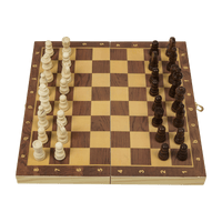 Chess Board Games Folding Large Chess Wooden Chessboard Set Wood Toy Gift Kings Warehouse 