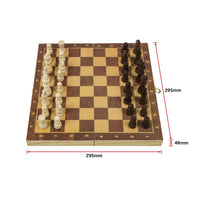 Chess Board Games Folding Large Chess Wooden Chessboard Set Wood Toy Gift Kings Warehouse 
