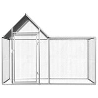Chicken Coop 2x1x1.5 m Galvanised Steel Coops & Hutches Supplies Kings Warehouse