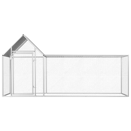 Chicken Coop 3x1x1.5 m Galvanised Steel Coops & Hutches Supplies Kings Warehouse