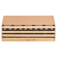 Chicken Laying Nest 5 Compartments 117x33x54 cm Solid Pine Wood Coops & Hutches Supplies Kings Warehouse