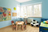 Children's furniture Set Bear Table and 2 Chairs -natural wood handmade and solid build KingsWarehouse