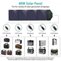 CHOETECH SC007 Solar Panel Portable Charger 80W 18V with USB-C PD 30W Kings Warehouse