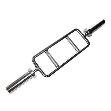 Chrome Olympic Tricep Bar Barbell Heavy Duty with Spring Collars Kings Warehouse