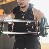 Chrome Olympic Tricep Bar Barbell Heavy Duty with Spring Collars Kings Warehouse