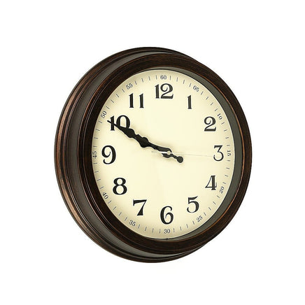 Classic Wall Clock Silent Non-Ticking Quartz Battery Operated Luxury Wood Kings Warehouse